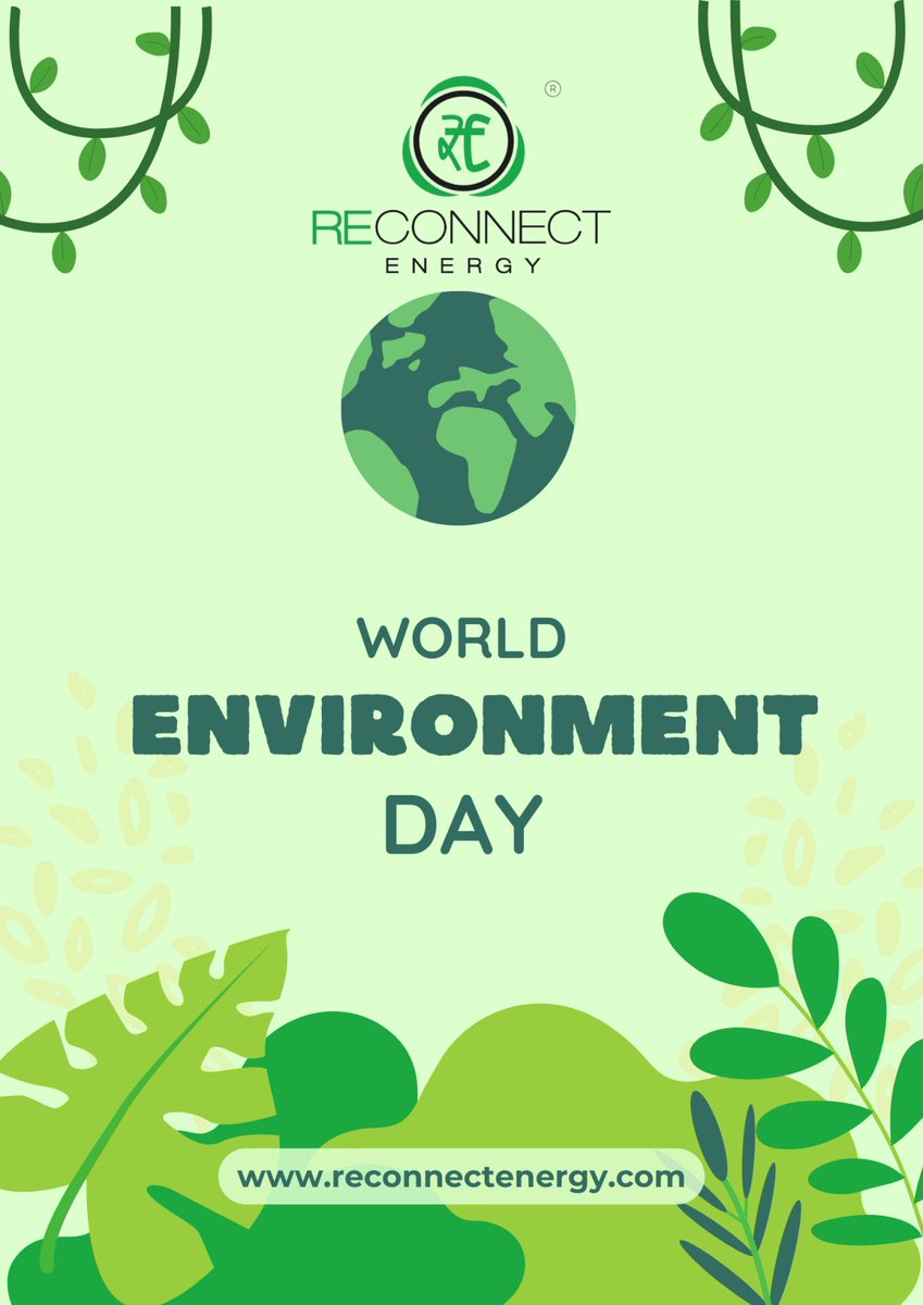 At <a href="/REConnectEnergy/">REConnect Energy</a>, we are dedicated to a sustainable future through innovative renewable energy solutions. 
Let's innovate, sustain, educate, and collaborate for a cleaner, greener planet.

Join us in making a positive impact! 
#WorldEnvironmentDay #RenewableEnergy