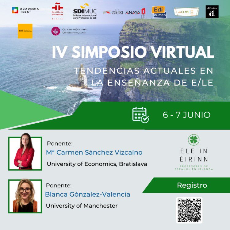 Instituto Cervantes Dublín (@icdublin) on Twitter photo #Mañana empieza la cuarta edición del Simposio virtual.
Recuerda que para asistir es necesario registrarse. Puedes apuntarte en: n9.cl/6ty1jm <a href="/ELEineirinn/">ELE in Éirinn</a>
#profedele #profesordeespañol #ele #eleespañol #claustrodeig #clasesele #español #institutocervantesdublin #Mañana empieza la cuarta edición del Simposio virtual.
Recuerda que para asistir es necesario registrarse. Puedes apuntarte en: n9.cl/6ty1jm <a href="/ELEineirinn/">ELE in Éirinn</a>
#profedele #profesordeespañol #ele #eleespañol #claustrodeig #clasesele #español #institutocervantesdublin