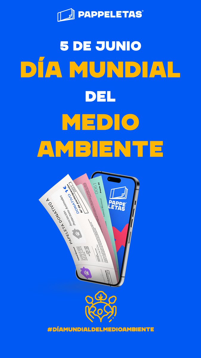 pappeletas's tweet photo. 🌍📱 ¡Hoy celebramos el Día Mundial del Medio Ambiente! En @Pappeletas, estamos comprometidos con un futuro más verde 🌿. Nuestra app elimina las papeletas físicas, reduciendo el uso de papel y protegiendo nuestros bosques🌱. #DíaMundialDelMedioAmbiente #PappeletasSostenible https://t.co/d3RPTL8a8t