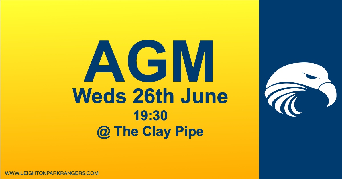 LPR_FC's tweet photo. The LPR FC Annual General Meeting will be held on Wednesday 26th June at 19:30 at the Clay Pipe. 
This meeting is open to all LPR FC volunteers and parents/guardians. 
The committee is always recruiting for new members, in particular Safeguarding Officers and Events Coordinators https://t.co/YY9r9ysKae