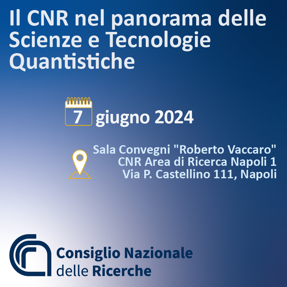 ISASI CNR (@isasi_cnr) on Twitter photo "CNR in the panorama of Quantum Sciences and Technologies" organized by the <a href="/ISASI_CNR/">ISASI CNR</a> , <a href="/CNR_INO/">CNR Istituto Nazionale di Ottica</a> and CNR-SPIN Institutes will be held on Friday 7 June 2024 at the CNR in Via Pietro Castellino (Naples). Registration: spin.cnr.it/evento-cnr-cam…
<a href="/CNRsocial_/">CNR Consiglio Nazionale delle Ricerche</a> "CNR in the panorama of Quantum Sciences and Technologies" organized by the <a href="/ISASI_CNR/">ISASI CNR</a> , <a href="/CNR_INO/">CNR Istituto Nazionale di Ottica</a> and CNR-SPIN Institutes will be held on Friday 7 June 2024 at the CNR in Via Pietro Castellino (Naples). Registration: spin.cnr.it/evento-cnr-cam…
<a href="/CNRsocial_/">CNR Consiglio Nazionale delle Ricerche</a>