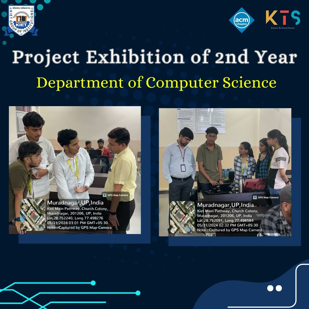 kts_kiet's tweet photo. The CS Department hosted a Project Exhibition organized by Team KTS. The event featured 56 enthusiastic teams.

A highlight of the event was the visit from Dr. Manoj Goel, the Joint Director of the institution. https://t.co/U1X8ReNrnf