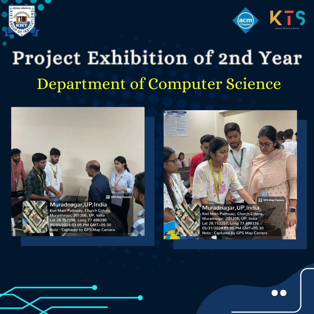 kts_kiet's tweet photo. The CS Department hosted a Project Exhibition organized by Team KTS. The event featured 56 enthusiastic teams.

A highlight of the event was the visit from Dr. Manoj Goel, the Joint Director of the institution. https://t.co/U1X8ReNrnf