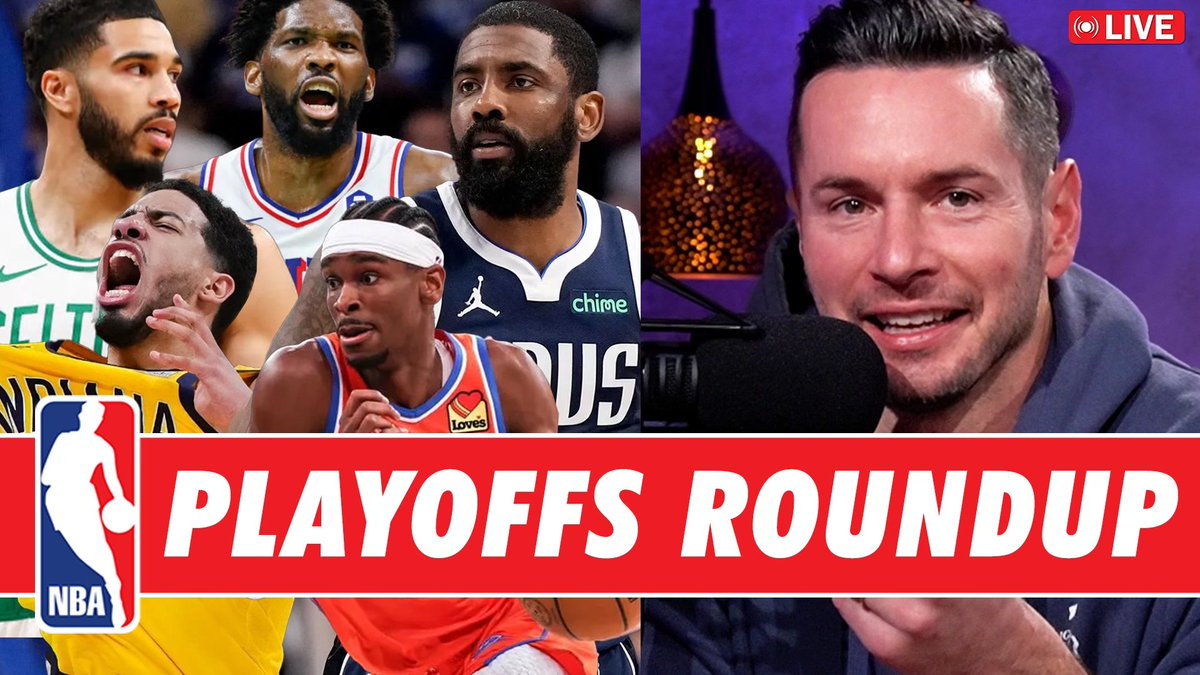 .<a href="/jj_redick/">JJ Redick</a> is going LIVE right now to recap and share observations from the Playoffs so far ahead of the #NBAFinals: youtube.com/live/A0AVBqyn3…