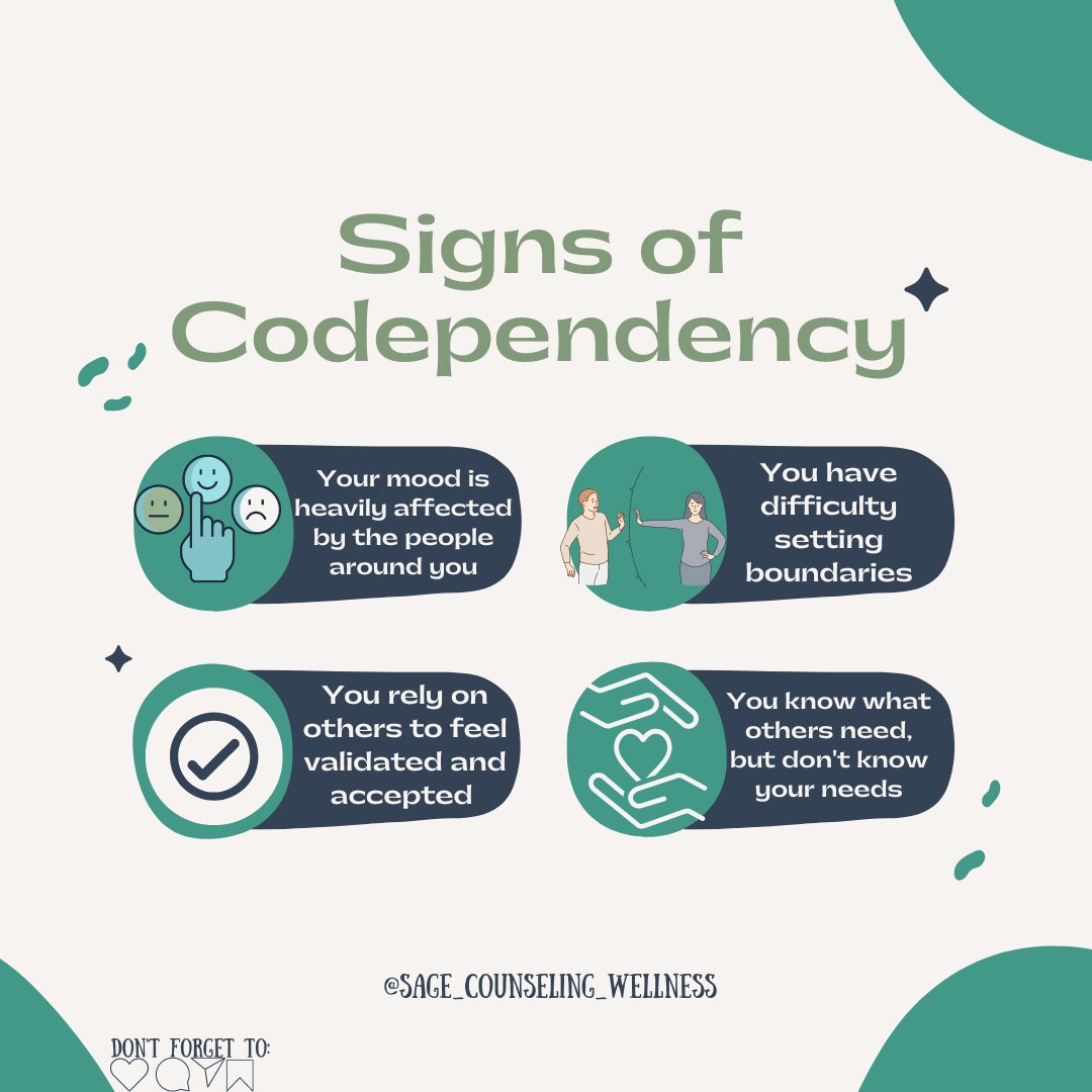 RachelButlerCo1's tweet image. Codependency can be a dysfunctional experience in relationships. Please share this with someone who might like it! ✨

#codependencyrecovery #codependentnomore #traumabond #covertnarcissism #hiddenabuseawareness #atltherapist #atlantatherapist #atltherapy #healthyrelationships