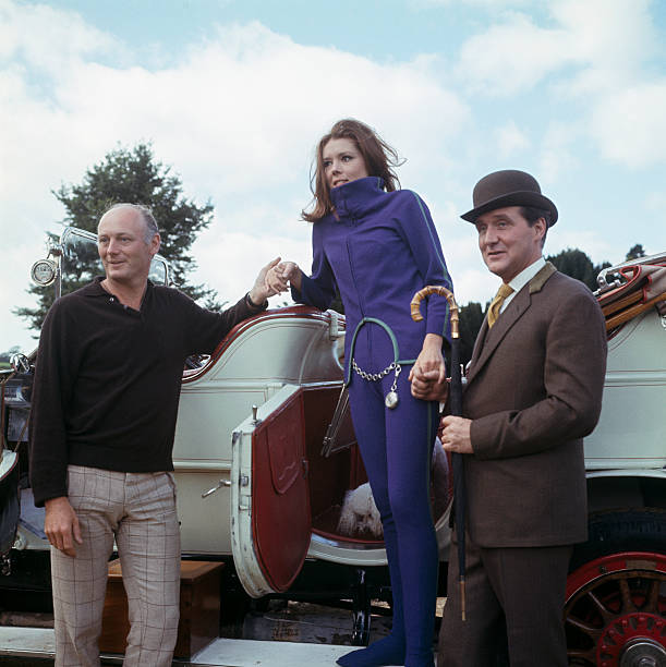 RodneyMarshall1's tweet photo. Avengers publicity shoot at Lord Montagu's Beaulieu estate in the New Forest. Pat Macnee wanted Lord Montagu (left) to be included as a silent gesture of solidarity after the baron served a year in prison for "consensual homosexual acts". Macnee was appalled by the 'witch hunts'. https://t.co/daidVx9cnW