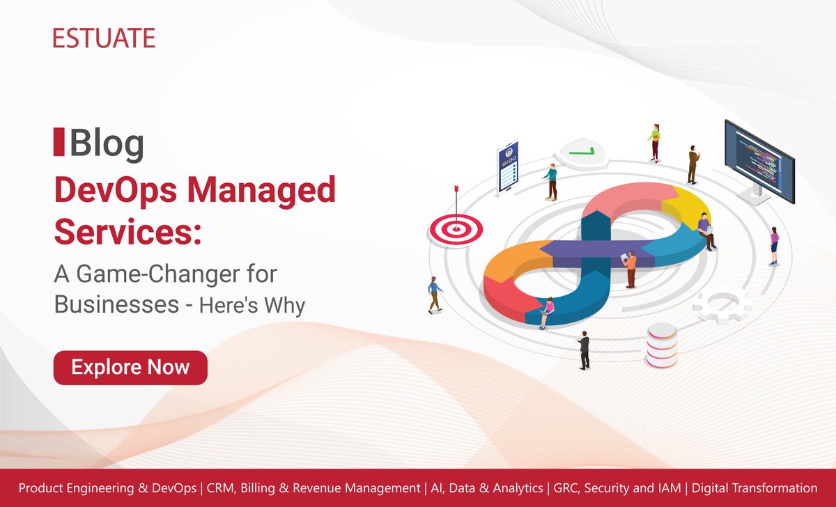 estuate's tweet image. Check out our latest blog post on why DevOps Managed Services is a Game-Changer for Businesses and discover how these services can transform your operations, enhance efficiency, and drive growth.

Read it here: lnkd.in/gW3pXu_U

#devops #devopsmanagedservices #Estuate