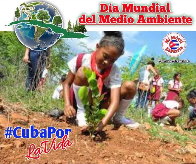 Hoy es el Día Mundial del Medio Ambiente. No tenemos otro planeta: las guerras, el calentamiento global, la contaminación creciente nos afectan a todos. Mañana será demasiado tarde. #CubaPorLaVida
