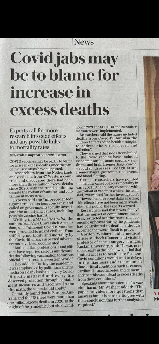 mattletiss7's tweet image. Front page of the telegraph yesterday, wonder why they’re finally being allowed to talk about this 🤷🏻‍♂️ better late than never I suppose