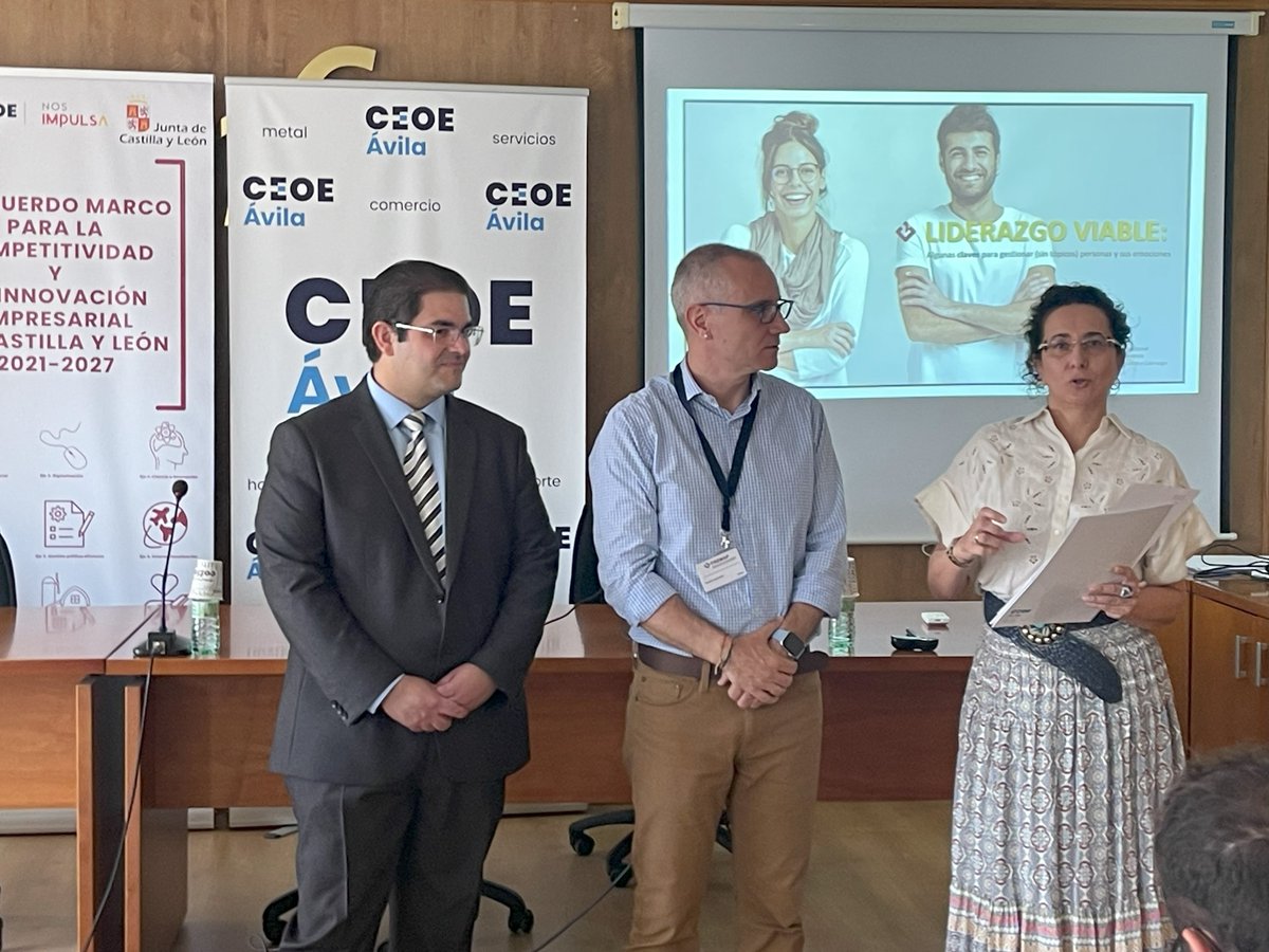 Nuestra #EscueladeEmpresarios ha inaugurado hoy el ciclo Empresas con alma: bienestar empresarial 360º con una conferencia sobre #liderazgoviable en las empresas

Esta primera ponencia ha contado con la colaboración de <a href="/Fremap_Mutua/">Mutua FREMAP</a> y ha llenado nuestra sala. 

#empresasdeÁvila