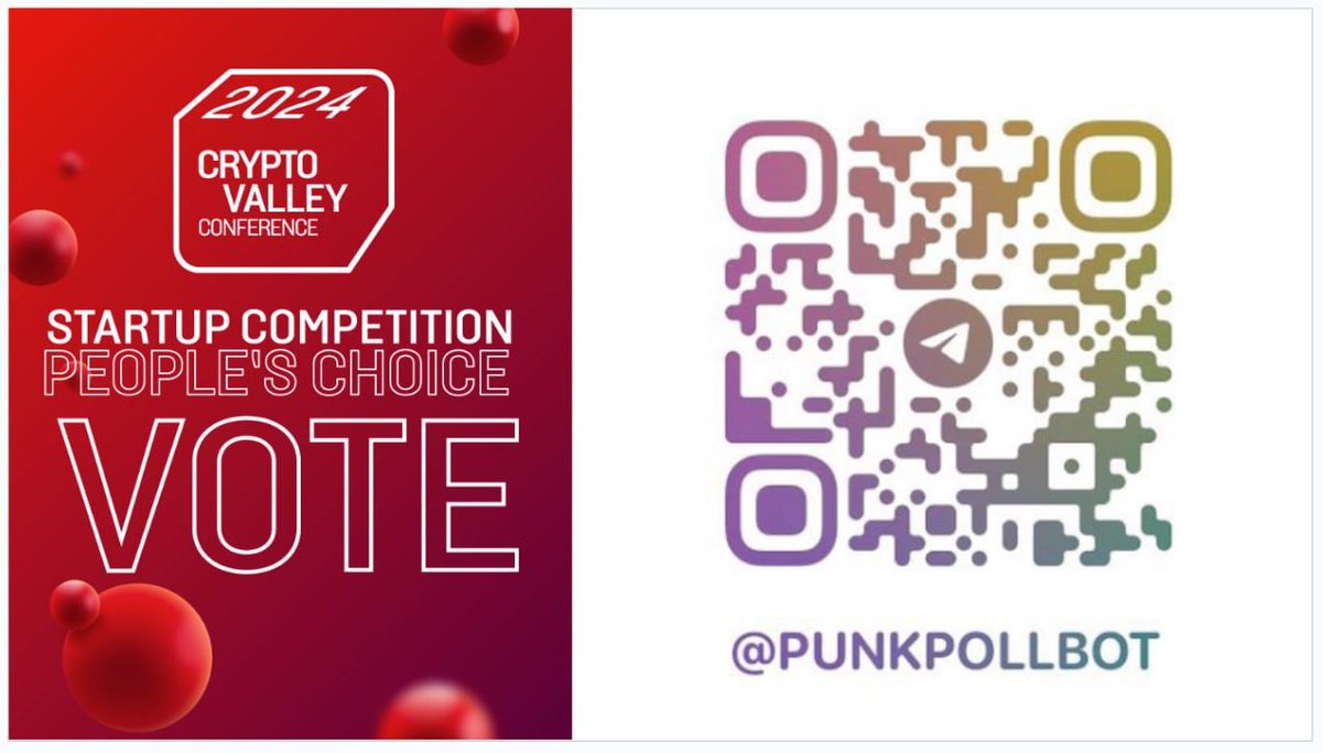 punkpoll's tweet photo. 🇨🇭 Tomorrow in Switzerland, we will conduct voting on the Punkpoll channel via Telegram during the 'CVC24 STARTUP COMPETITION' 🏆. We are testing under the same conditions for three days 🕒. #DecentralizedVoting #Punkpoll #Mina #VotingWithTwoTokens #cva #cvc24 

🗳️ https://t.co/joSas9Hbmn