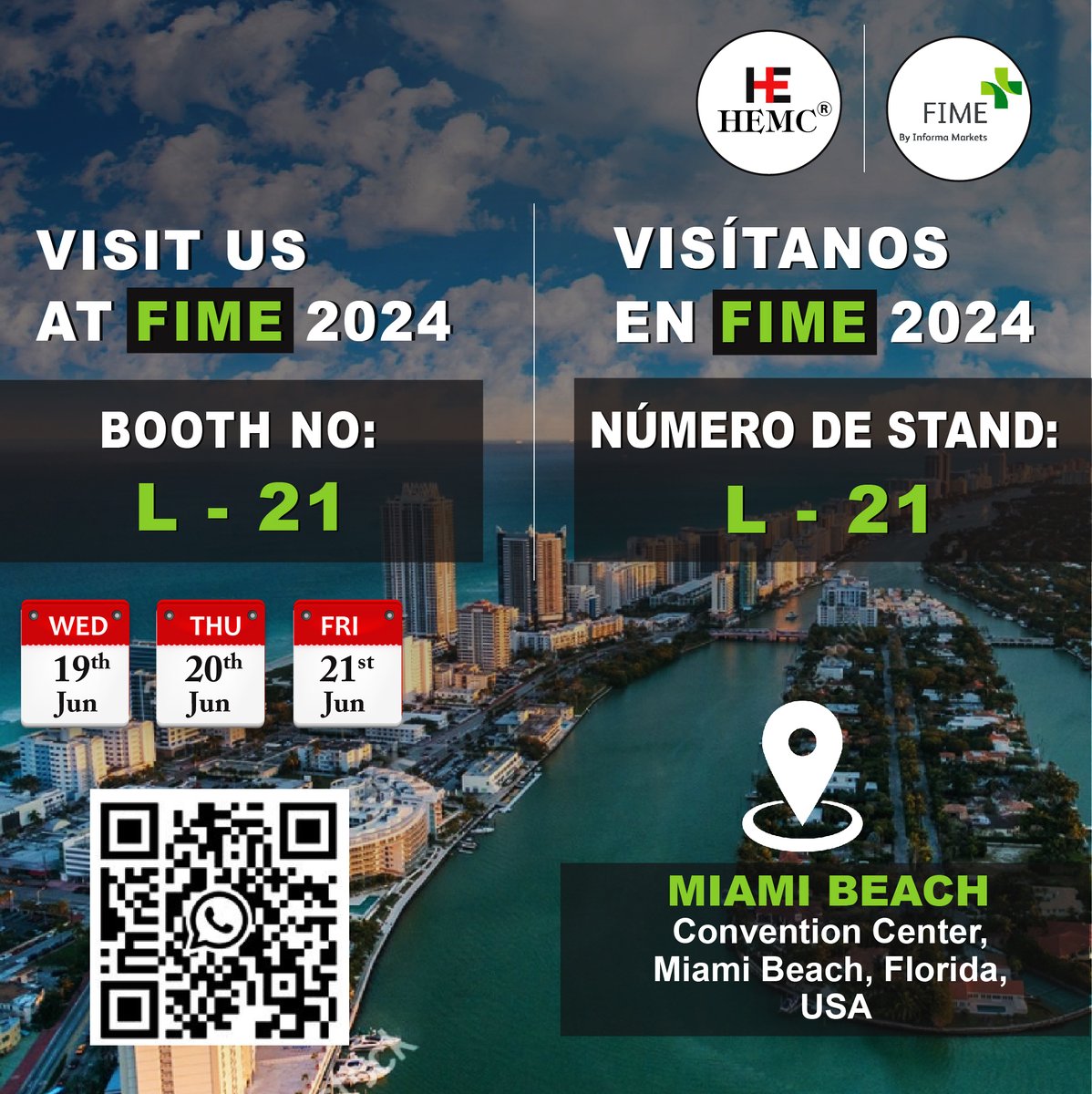 HemcOrtho's tweet image. You are cordially invited to meet us at FIME Show Miami 2024.
#FIMEshow #FIME #Fimeshow2024 #FIME2024