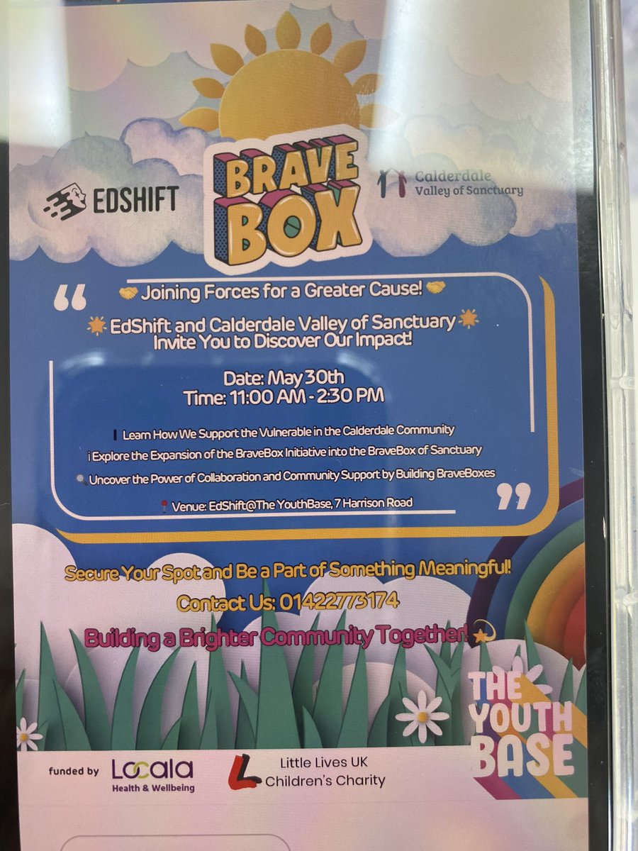 VACLocalLives's tweet photo. Last week our Quality &amp; Engagement Officer Jess had a fantastic time at @EdShiftCIC &amp; Calderdale Valley of Sanctuary’s BraveBox Open Day! 

It was great to learn about such an incredible initiative 💕&amp; it’s always wonderful to see #VACMember organisations working in partnership. https://t.co/V017Mv22Hu