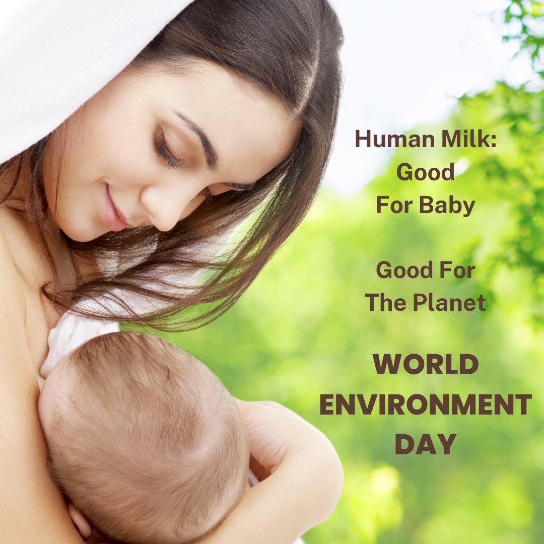 World Environment day: June 5
Human milk is good for baby AND good for the planet!

#worldenvironmentday
#breastfeeding
#chestfeeding
#humanmilk
#infantfeeding