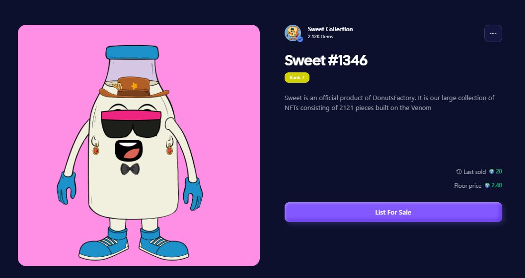 venomart.io/nft/0:e6e25615…
Sold for 20 $Venom rank #7 🔥