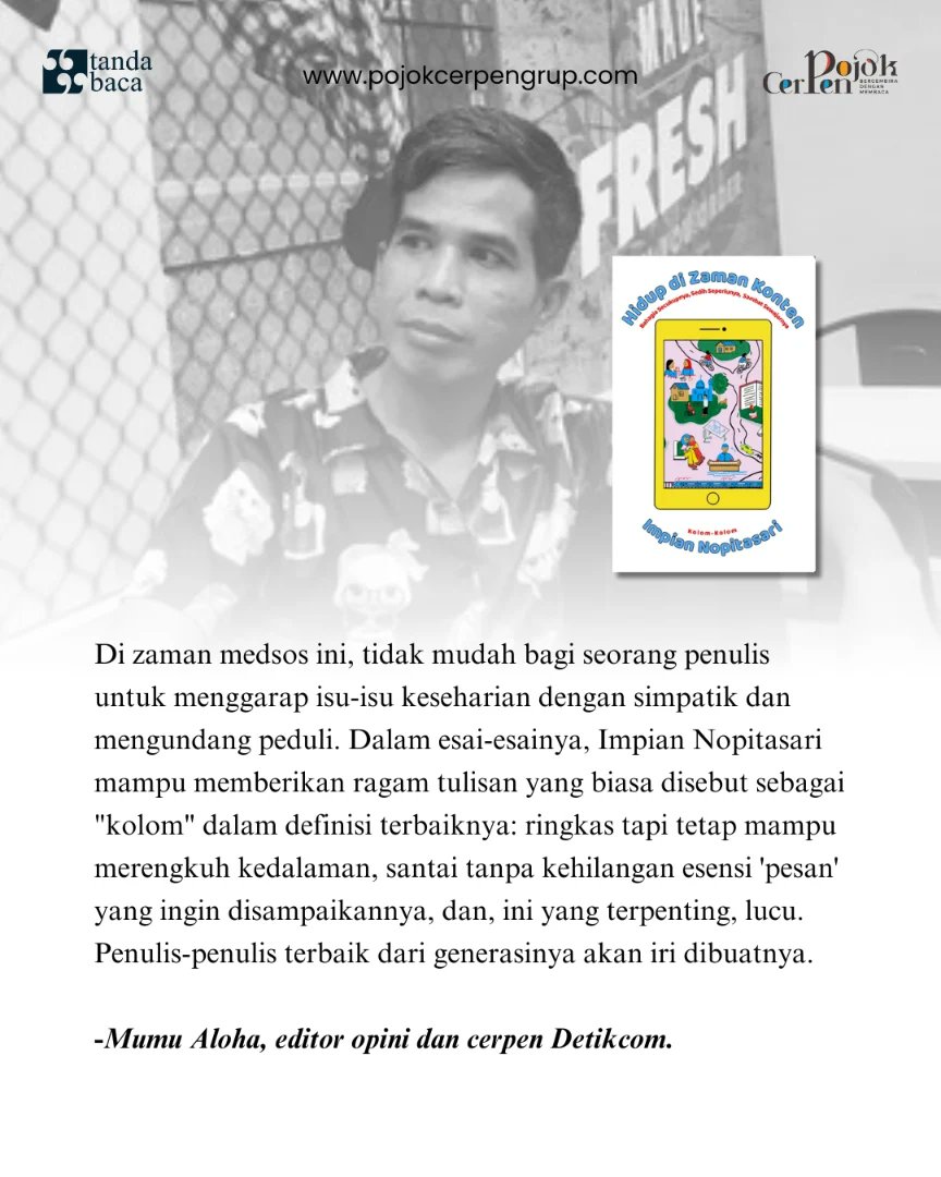 Impian Nopitasari, penulis kolom yang unik serta sering dikenal sebagai penulis Berbahasa Jawa dan cerita anak. Ia biasa menulis materi-materi kolomnya dari kejadian sekitar, dengan apa adanya dan dibumbui secara jenaka hingga menjadi daya tarik utama.