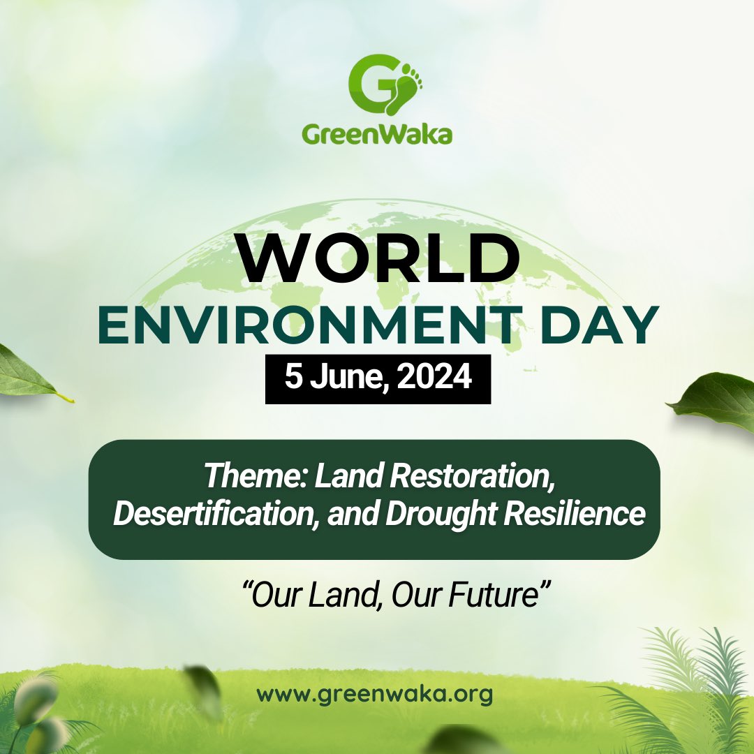 Happy #WorldEnvironmentDay 🌱

“Our Land, Our Future”

At GreenWaka, we believe that educating people on combating climate change will help us achieve our common goal of living in harmony with nature.

Together, we can protect our environment from desertification and drought 🌱