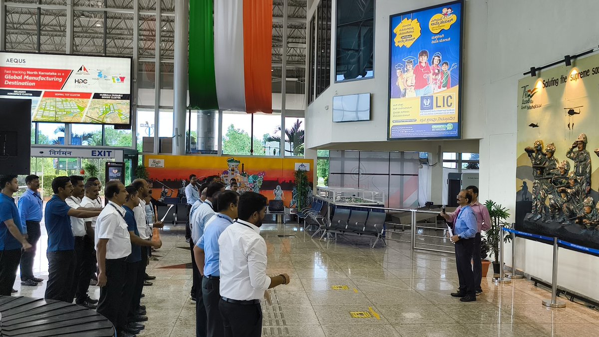 Today, at Hubballi Airport, we came together for a pledge-taking ceremony in honor of World Environment Day in the leadership of Airport Director. Our commitment to a greener, sustainable future is unwavering. Together, let's protect and cherish our planet for generations. 🌍🌱