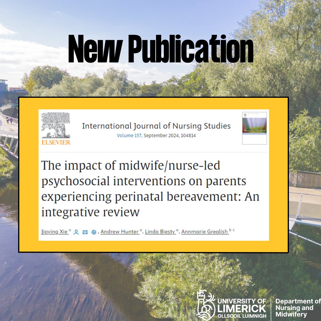 New Publication entitled; 

“The impact of midwife/nurse-led psychosocial interventions on parents experiencing perinatal bereavement: An integrative review”
by Jiaying Xie, Andrew Hunter, Linda Biesty, and Annmarie Grealish.

Available on the link here: doi.org/10.1016/j.ijnu…