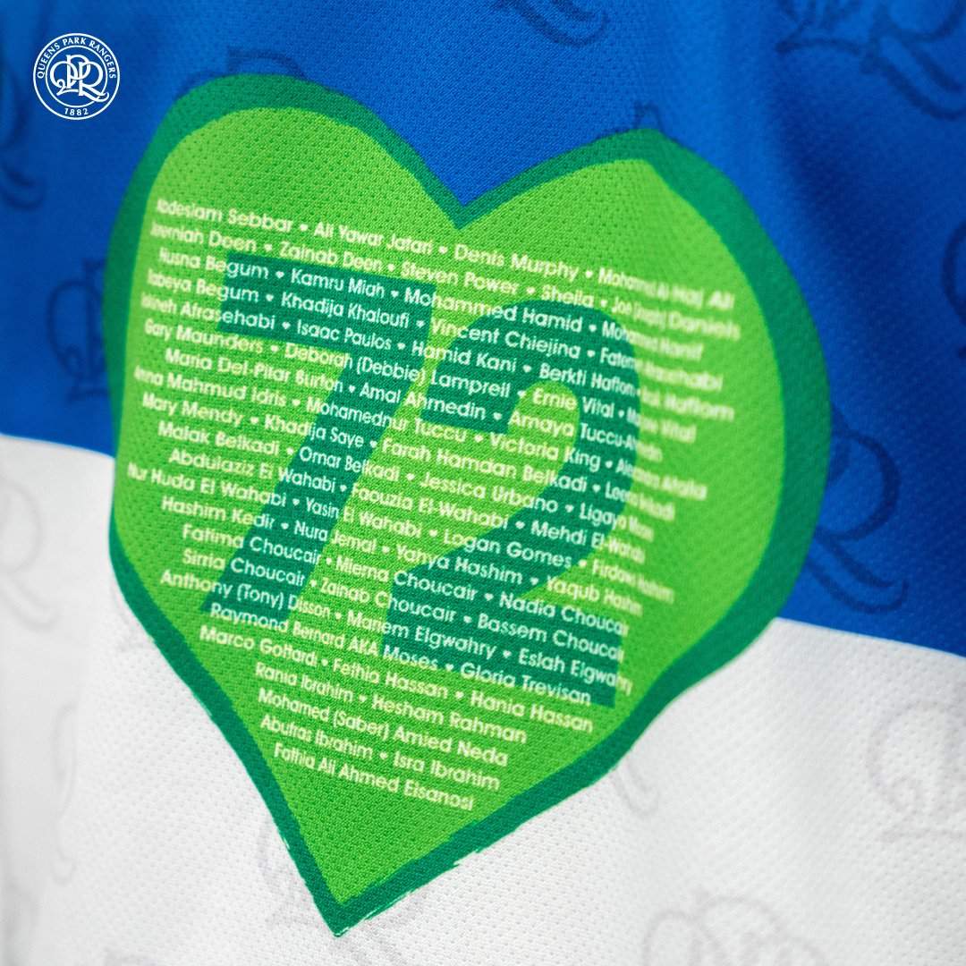 QPR's tweet image. Seven years on from the Grenfell Tower fire.

We remember all 72 who lost their lives and continue to work with those forever impacted 💚
