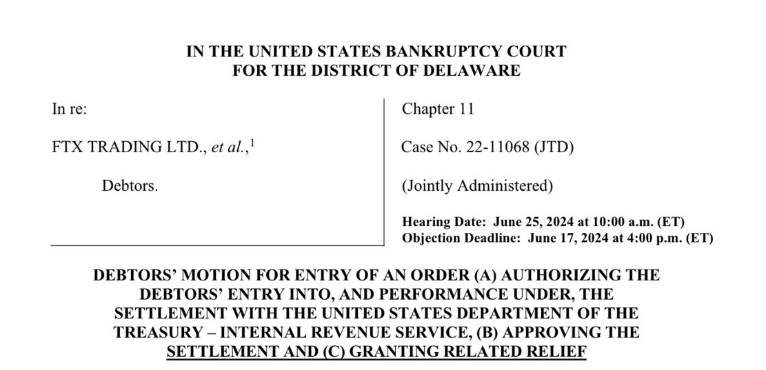 HopeMooreyy's tweet image. FTX reaches $24 billion tax settlement with the IRS in bankruptcy court.