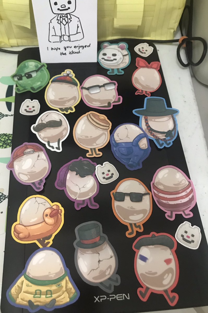 Lil eggies!! Stickers made by <a href="/sappaceal/">CappaSeal</a>  

It also had a lotta freebies I wasn’t expecting (o o ✨