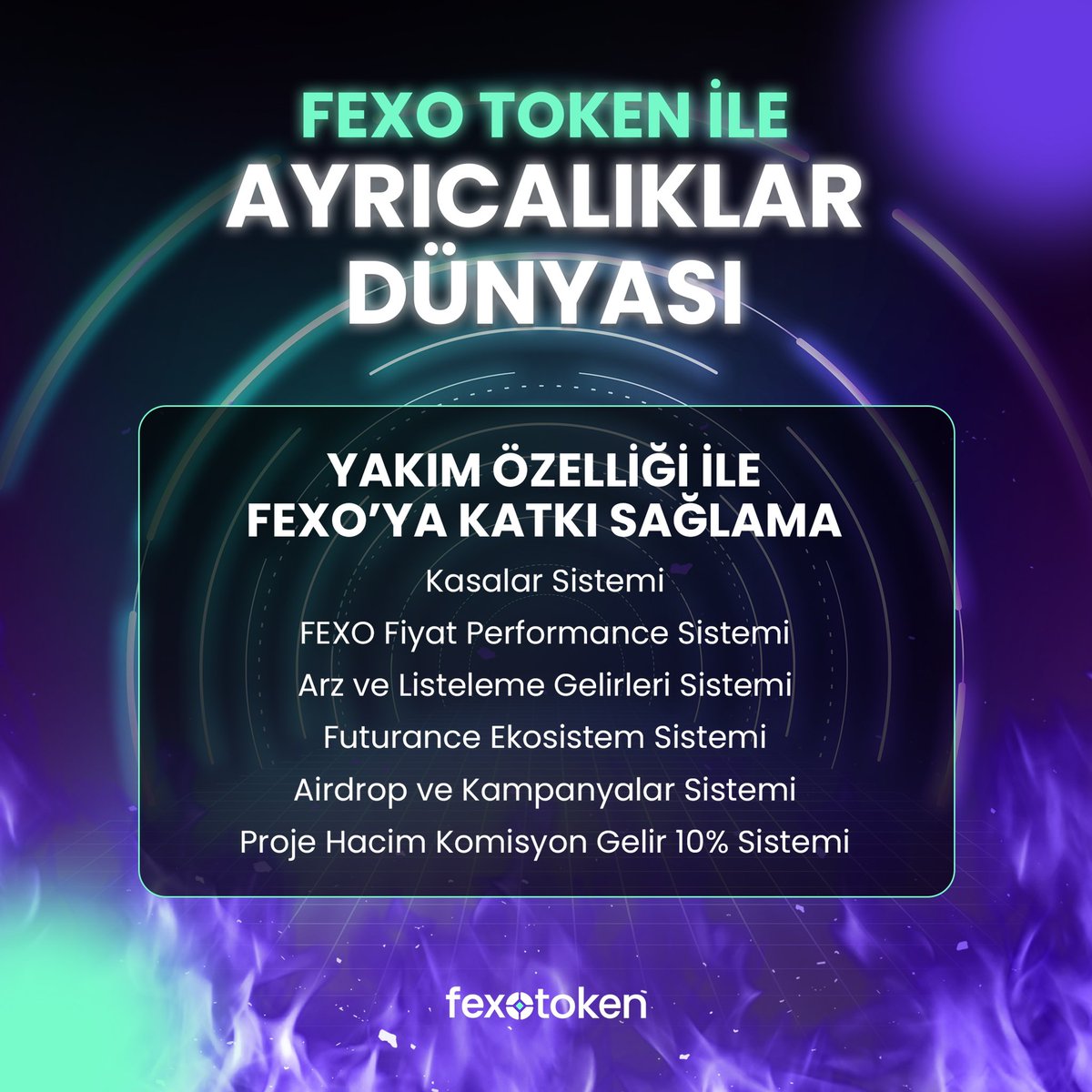 Fexo Token ile #Fexobit Ayrıcalıklar Dünyası’na katılın!
Bir diğer ayrıcalığımız Yakım Özelliği ile Fayda! #FexoToken
Hemen incelemek için👇🏻❤️‍🔥
fexobit.com