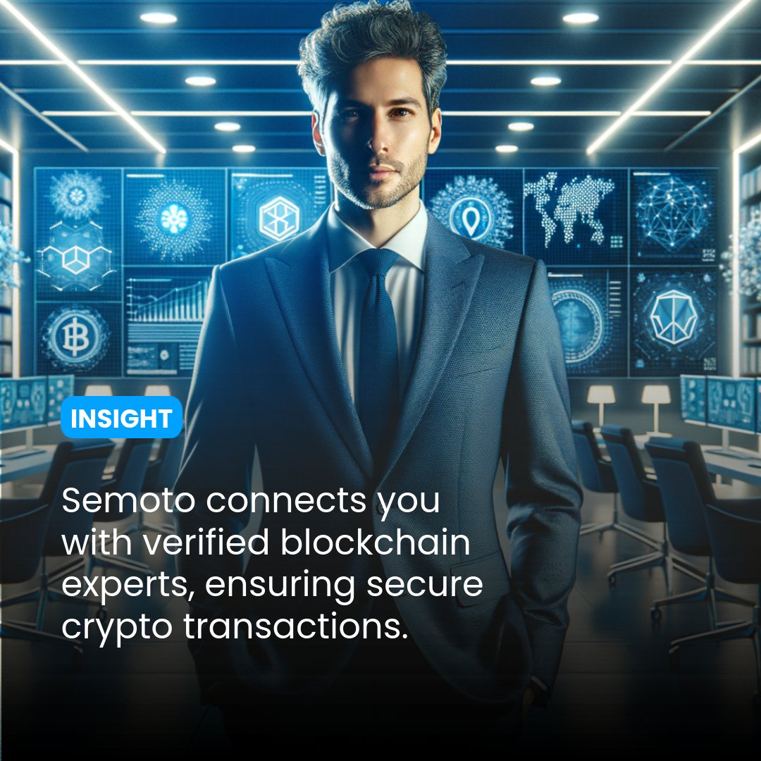 Semoto_io's tweet image. Tired of falling for crypto scams? 🛑 Semoto ensures you connect with verified blockchain experts, not bots! Say goodbye to risky clicks and hello to secure crypto transactions. #CryptoSecurity #BlockchainExperts