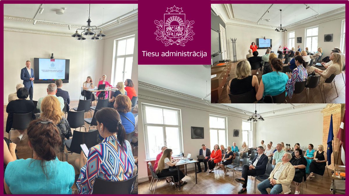 ⚖️🤝 Šodien, 5. jūnijā, tikāmies ar juridiskās palīdzības sniedzējiem un informējām par aktivitātēm Eiropas Sociālā fonda Plus projekta “Pieeja tiesiskumam” mērķiem un aktivitātēm. 
🔗 Vairāk: ta.gov.lv/lv/jaunums/tie…