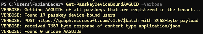 fabian_bader's tweet photo. If you used EntraIdPasskeyHelper on Windows PowerShell and had some issues, I have you covered with some bugfixes in the latest version available on the PowerShell Gallery https://t.co/xu3yooybD0