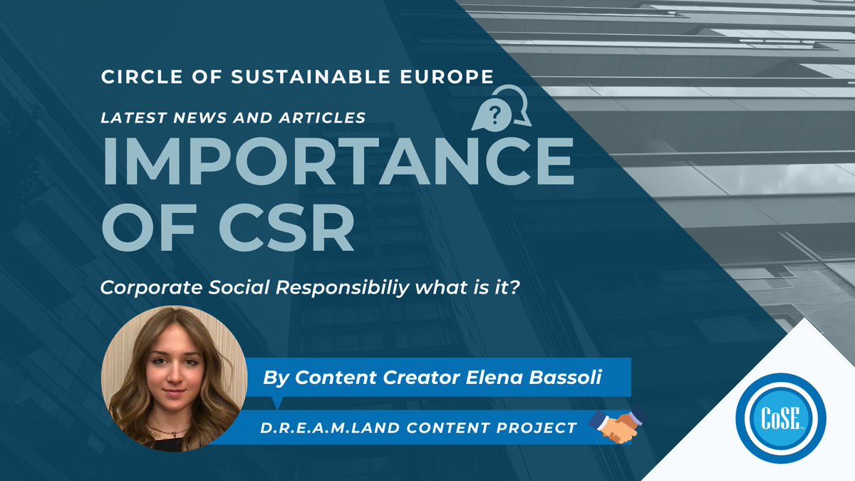 🌍 𝐖𝐡𝐲 𝐂𝐨𝐫𝐩𝐨𝐫𝐚𝐭𝐞 𝐒𝐨𝐜𝐢𝐚𝐥 𝐑𝐞𝐬𝐩𝐨𝐧𝐬𝐢𝐛𝐢𝐥𝐢𝐭𝐲 𝐌𝐚𝐭𝐭𝐞𝐫𝐬 

It becomes ever more important for brand and image.

Read more about CSR here;
cose-eu.org/2024/06/05/why…

#Corporate #Social #Responsibilty