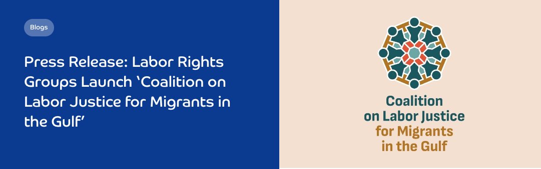 EquidemOrg's tweet photo. We are thrilled to be a founding organisation of the Coalition on Labor Justice for Migrants in the Gulf where there are at least 31 million migrant workers. With global south economies stressed by climate change, more can be expected. Time for action. https://t.co/BMhcmhEFLM https://t.co/tfjODOocaO
