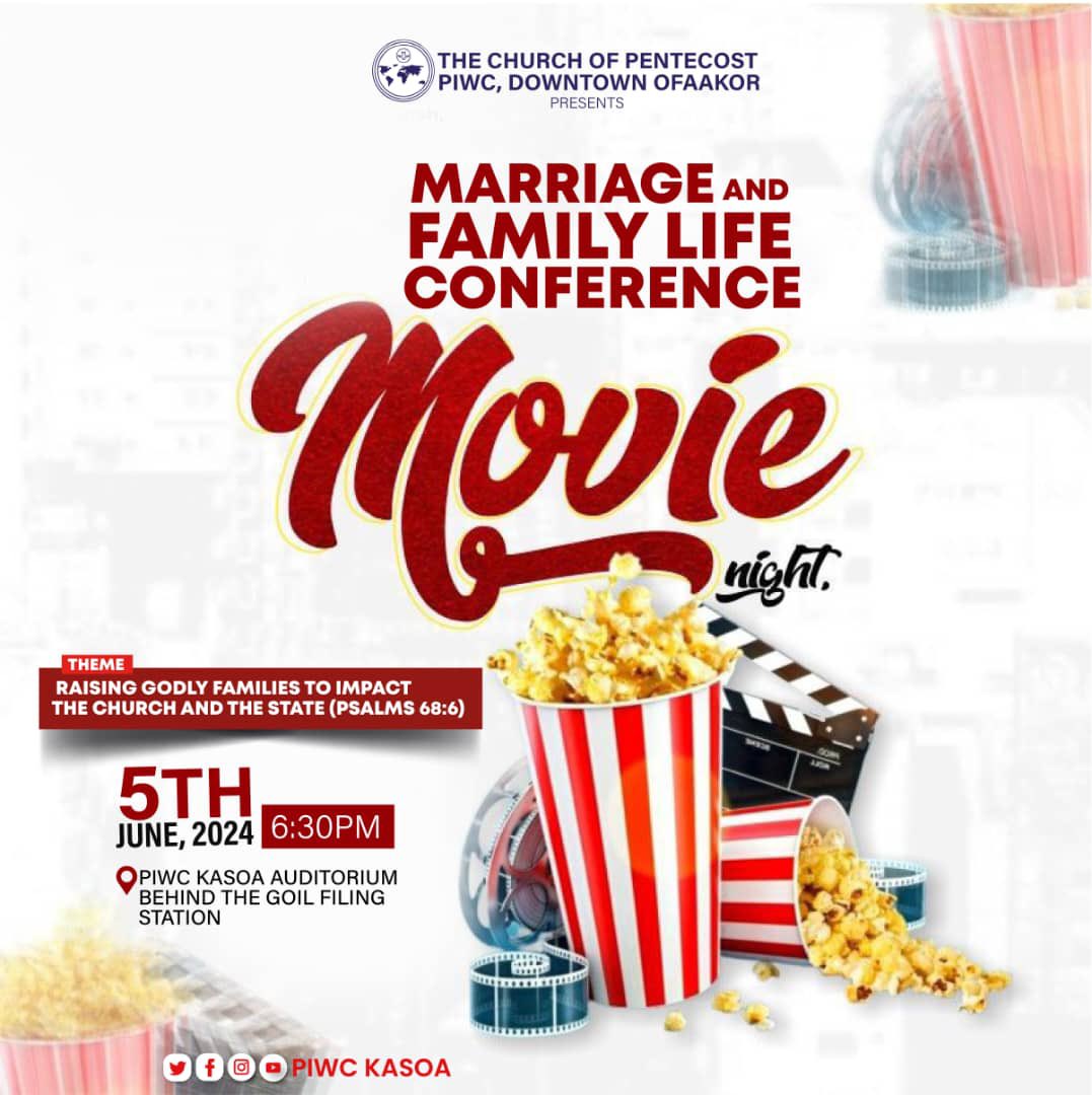 Piwc_Kasoa's tweet photo. 🎬| Movie Night
Happening live tonight at exactly 6:30pm
⛪️: PIWC Kasoa Auditorium
Be our special guest tonight. See you soon!
#MFLC | #TheSpecialChurch https://t.co/stbXTJGZQg