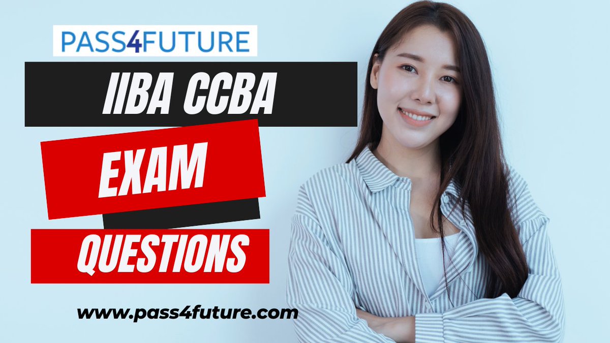 calista1816562's tweet image. Ready for your #CCBA exam? Practice questions by #Pass4future will help you understand knowledge gaps, save your time by studying what's important, solidify key concepts, and boost your confidence. 
pass4future.com/iiba

#BusinessAnalysis #Certification #StudySmart #ExamPrep
