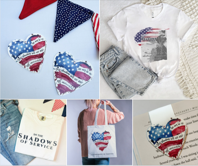 Check out this cool swag you can get for supporting our military spouse documentary "In the Shadows of Service" Kickstarter campaign. kickstarter.com/projects/jcumm…