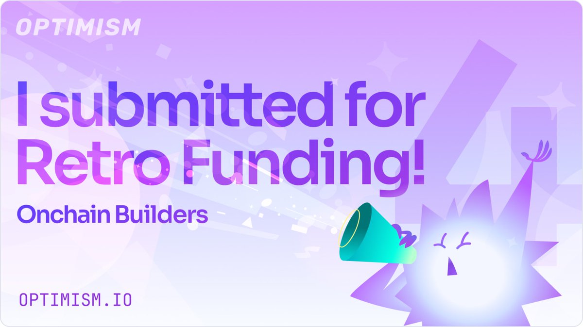 WeMYSTCL's tweet image. Submitted and ready! ☑️

We've sent our application for this round's Onchain Builders Retro Funding to @Optimism 🔴 🌈