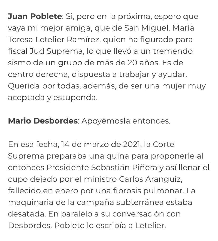 Fernando Leal (@fernandoleala) on Twitter photo Así se arreglan las cosas en este país, con nombramientos a la carta, con justicia a la carta, con justicia que no es justicia, porque no es imparcial y es con lo que debemos bregar a diario. Vean este extracto de lo que publicó hoy <a href="/ciper/">CIPER Chile</a> 👇🏻 Así se arreglan las cosas en este país, con nombramientos a la carta, con justicia a la carta, con justicia que no es justicia, porque no es imparcial y es con lo que debemos bregar a diario. Vean este extracto de lo que publicó hoy <a href="/ciper/">CIPER Chile</a> 👇🏻