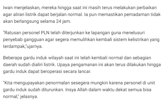 jam 11 malam kemarin mati lampu, trus hidup jam setengah 12 malam tadi, setengah 1 udah mati lagi.. mana nih Iwan ga sesuai omongannya #pln <a href="/pln_123/">PT PLN (Persero)</a>