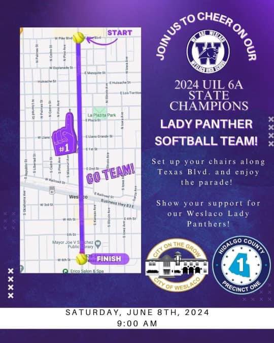 Precinct 1 will be in attendance!! Hope to see everyone there!!! #weslacoladypanthers #communitypride #hidalgocounty #pct1