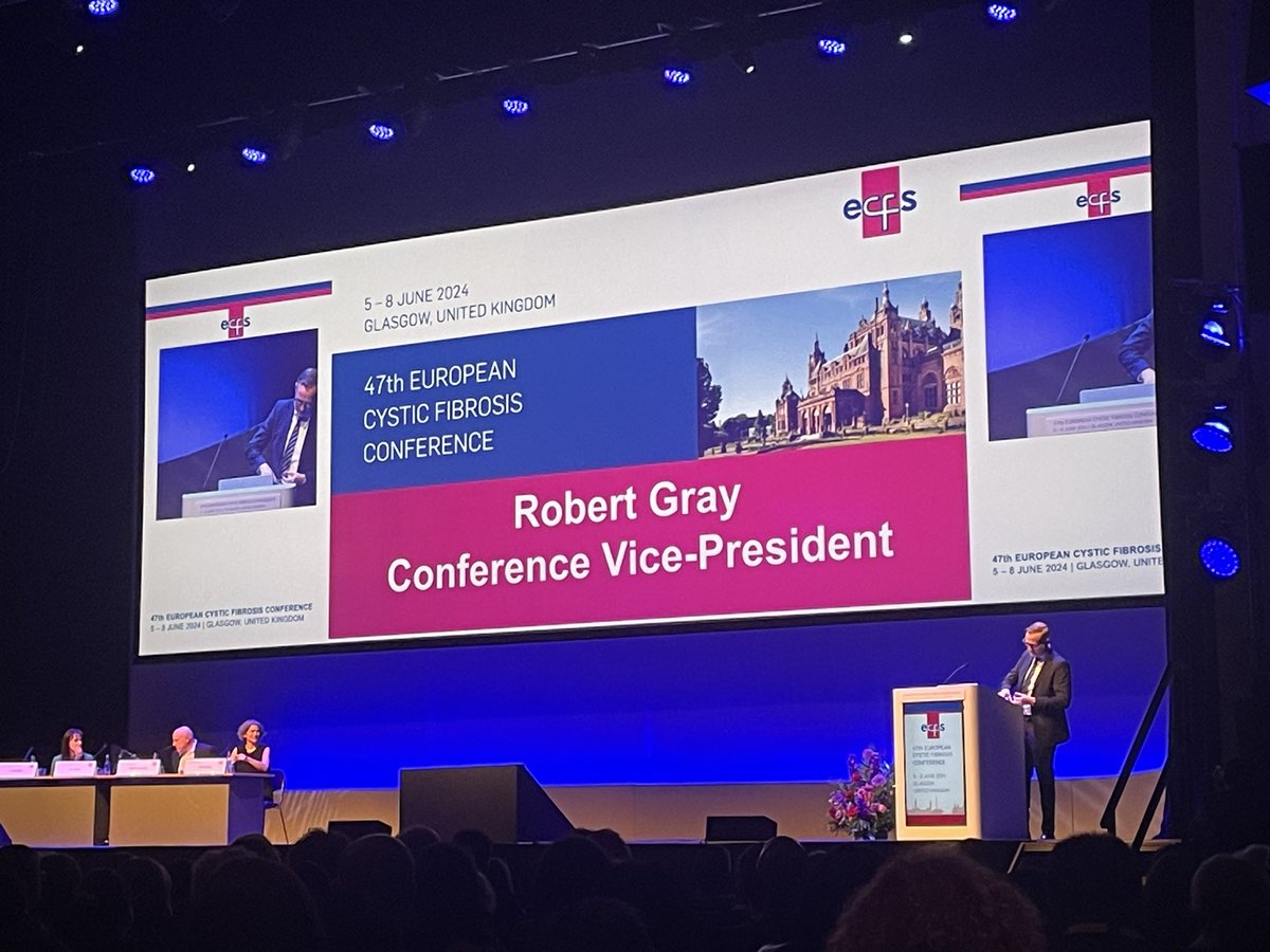 Opening plenary <a href="/ECFSConference/">European Cystic Fibrosis Society</a> from <a href="/ResearchGray/">Robert Gray</a> “Growing up and growing older with cystic fibrosis” #ecfs2024