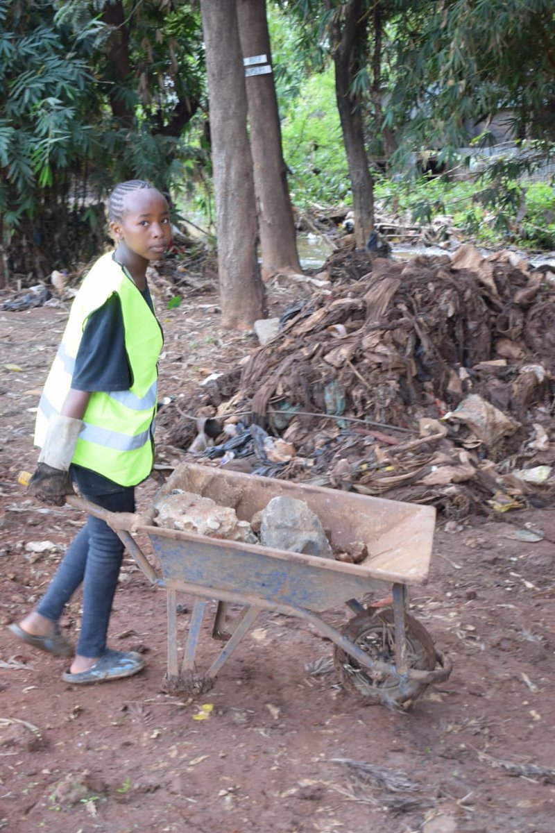 Today for #WorldEnviromentDay Small axe an organization under Eco-train in collaboration with <a href="/Ubunifu_Hub/">Ubunifu Hub</a> came together and held a post floods clean up along the Gathariana river riparian land. Activities like sustainable waste advocacy and land restoration  were held. 
#WED2024