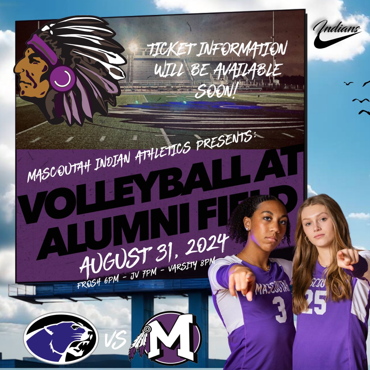 MHS19_ATHLETICS's tweet image. August 31st in Mascoutah, Alumni Field will play host to a historic event as Indian Volleyball hosts Breese Central inside of the stadium at MHS! A huge crowd is expected &amp;amp; two elite volleyball programs will go toe to toe, outdoors! Ticket information will be released soon! #EAT