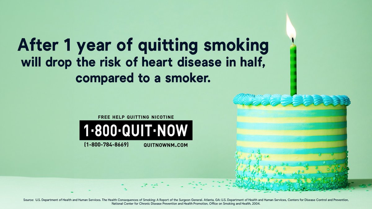 quitnownm's tweet photo. Quitting #smoking is one of the most important actions people can take to improve their health and the best way to protect family members and others from #secondhandsmoke. If you’re ready to quit and need help, call our Quitline at 1-800-QUIT-NOW (1-800-784-8669).

#smokefree https://t.co/yENtF14LbJ