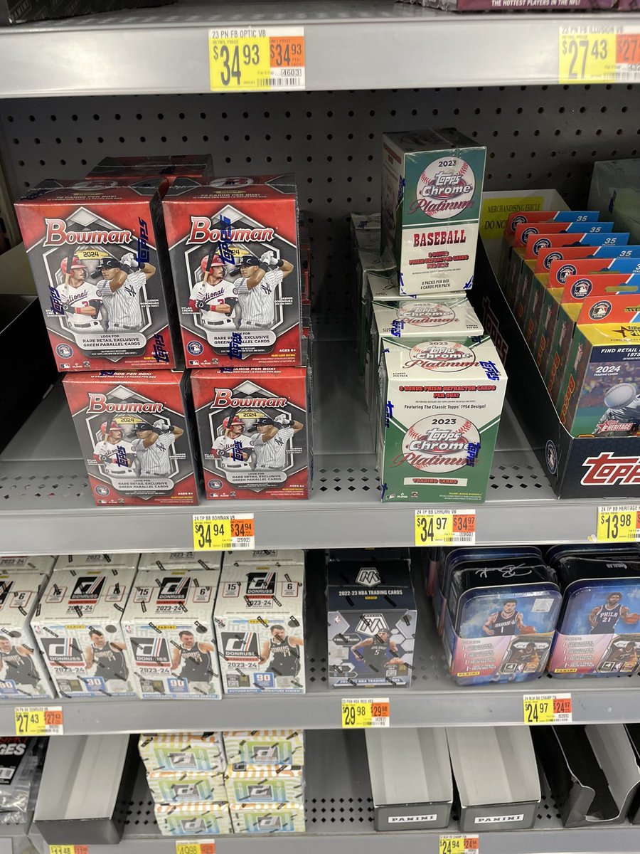 2BrosTradnCards's tweet image. Looking for feedback from #thehobby community here. The kids and I have really enjoyed ripping the @Topps #2024Bowman. Out of 5 #blasters we ripped, there’s been a good amount of duplication (~35%).Is the #mega box worth the price for finding some different cards? @CardPurchaser