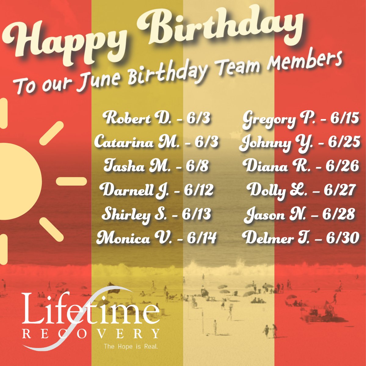 Happy Birthday wishes to these fabulous team members!