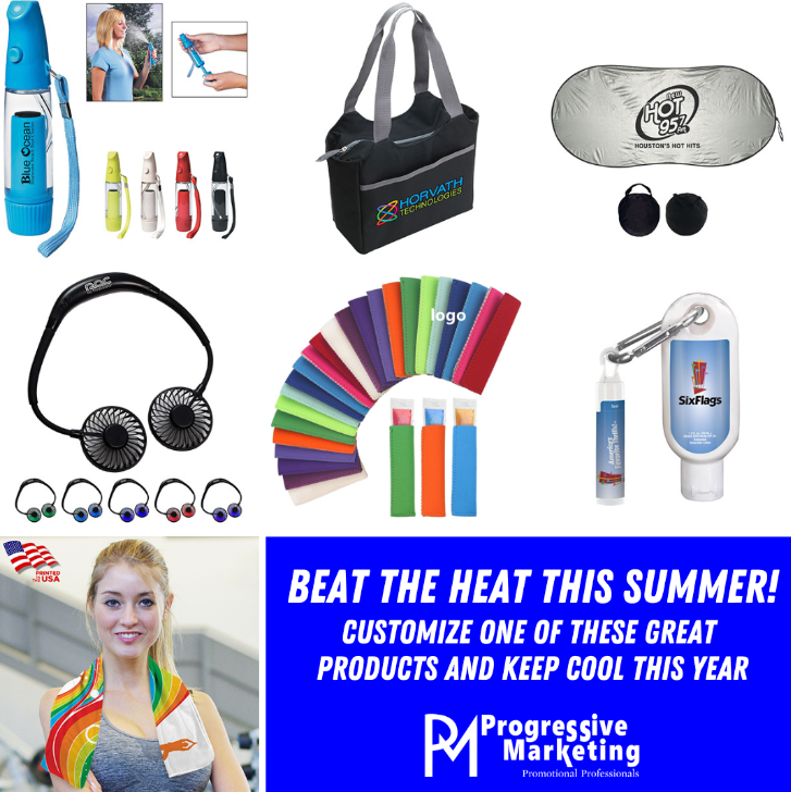 ProMarketingKY's tweet photo. With high temperatures and lots of sun, it’s a great time to get outside and enjoy all the traditional summer activities that made your school breaks so much fun as a kid. Here are seven of our favorite cool promotional products to help you beat the heat: https://t.co/GYRHRxMZv4 https://t.co/llUR48PnXs