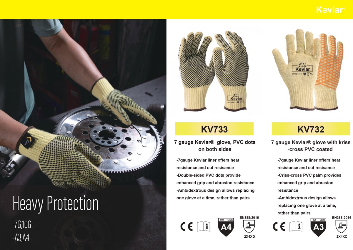 kld_da's tweet image. Our Kevlar/Aramid Series gloves provide excellent cut protection while protecting hands and gloves from heat and flame.  If you can&apos;t handle the heat, get in the kitchen with Kevlar Series gloves!  #kevlar #PPE #cutprotection #safetyequipment