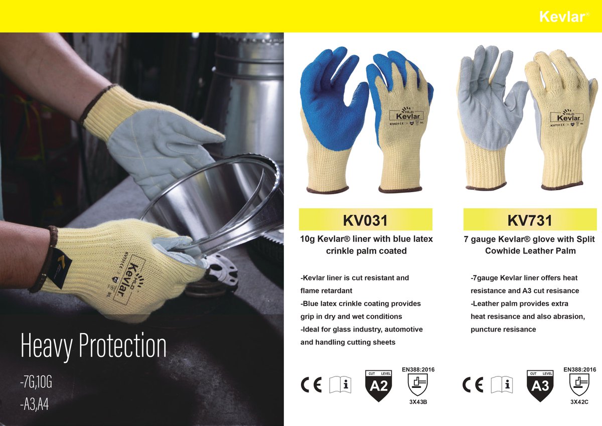 kld_da's tweet image. Our Kevlar/Aramid Series gloves provide excellent cut protection while protecting hands and gloves from heat and flame.  If you can&apos;t handle the heat, get in the kitchen with Kevlar Series gloves!  #kevlar #PPE #cutprotection #safetyequipment