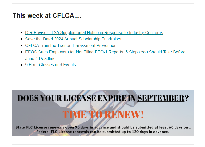 farm_labor's tweet photo. June is here! Stay tuned for upcoming CFLCA events https://t.co/zkmGTTLOLV