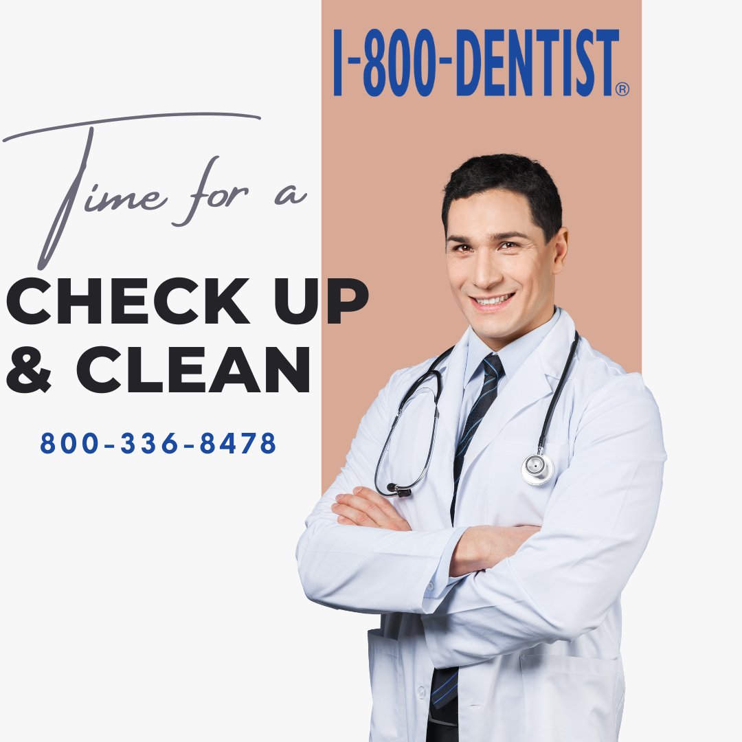 1800DENTIST's tweet photo. Recommendations vary, but most dentists suggest you have a dental cleaning twice a year if you want to protect your teeth and gums from bacteria buildup, plaque and decay. Call 800-336-8478 now to schedule your next cleaning. #1800DENTIST #checkup #cleaning https://t.co/L0Y9gpGidj